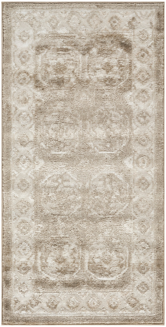 Nourison Dekor 2' x 4' Ivory Taupe Vintage Indoor Rug