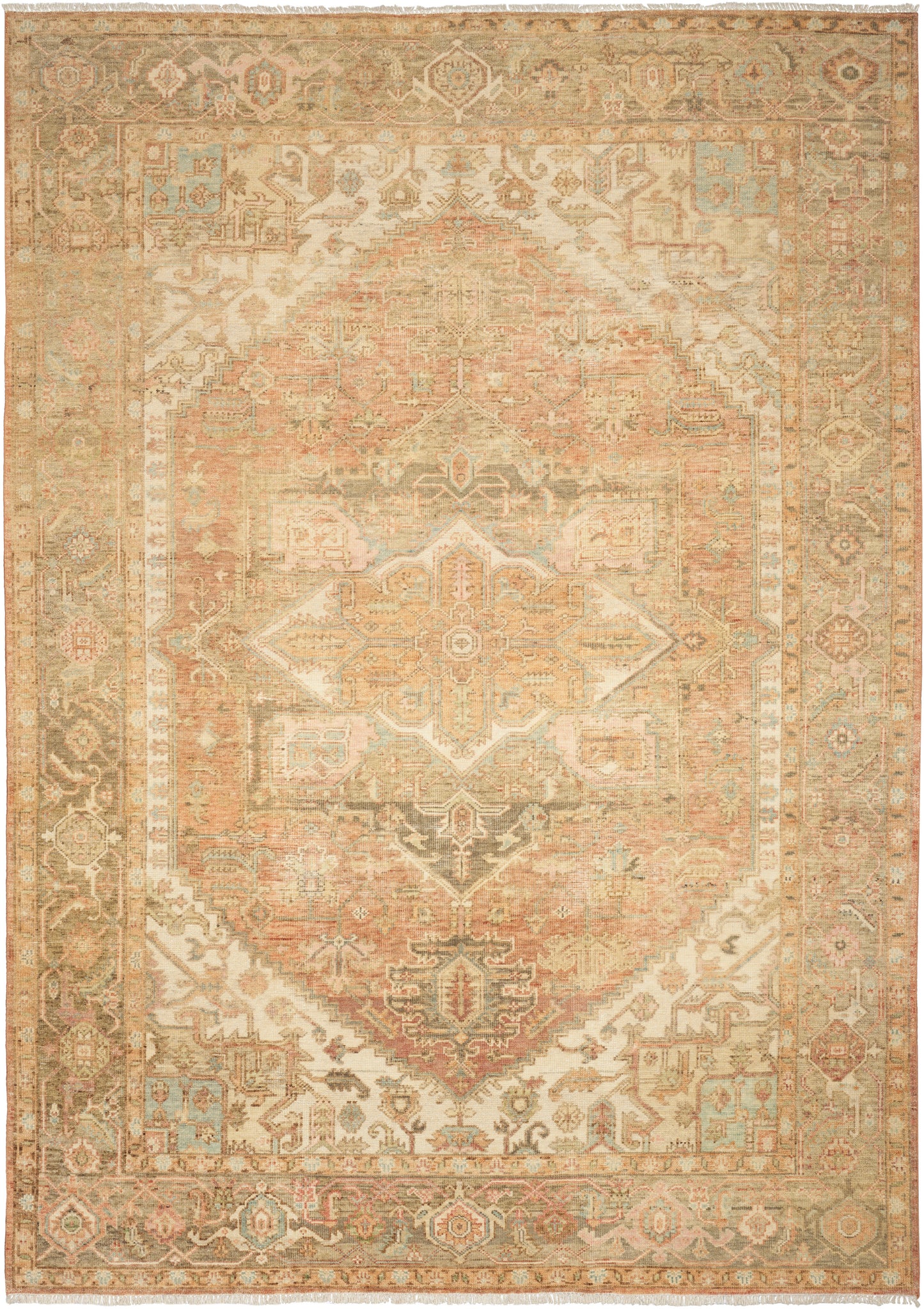 Nourison Heritage Vine 9' x 12' Rust Vintage Indoor Rug