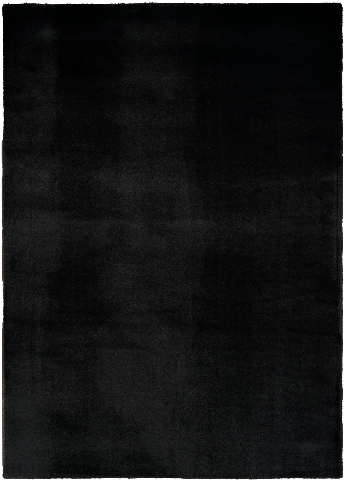 Nourison Soft Plush Rabbit Fur 4' x 6' Black Contemporary Indoor Rug