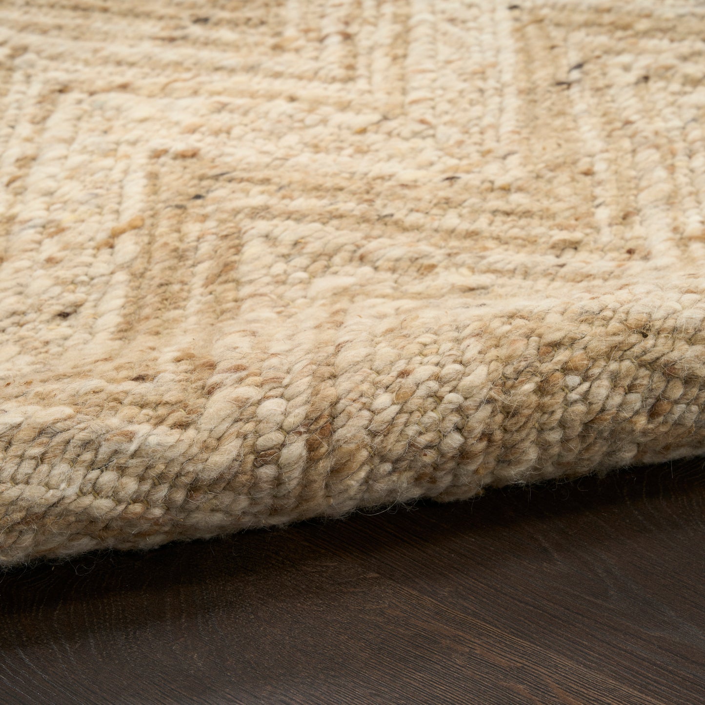 DKNY Pure Purl 5'3" x 7'3" Beige Ivory Modern Indoor Rug