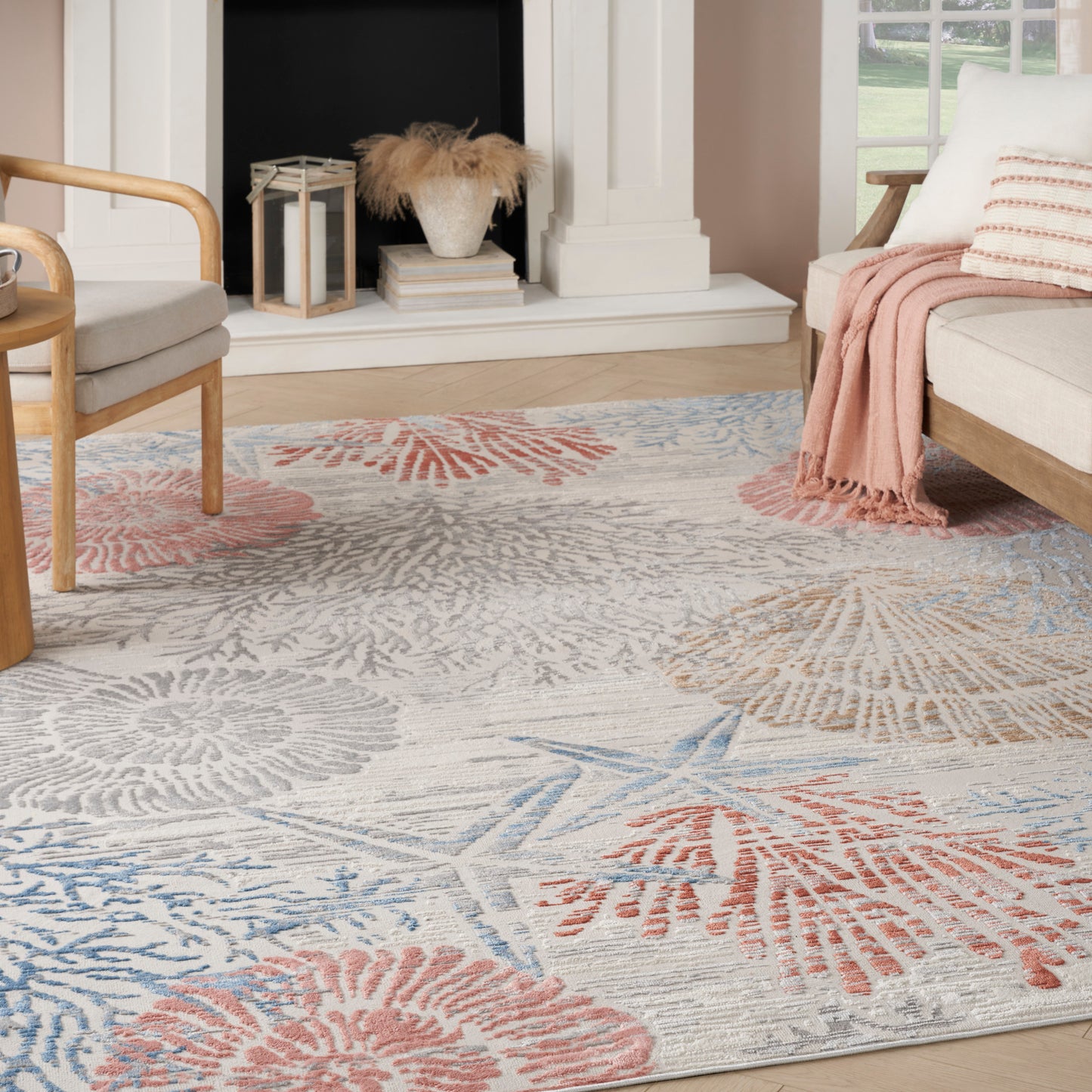 Nourison Seaside 9' x 12' Multicolor Coastal, Nautical & Beach Indoor Rug