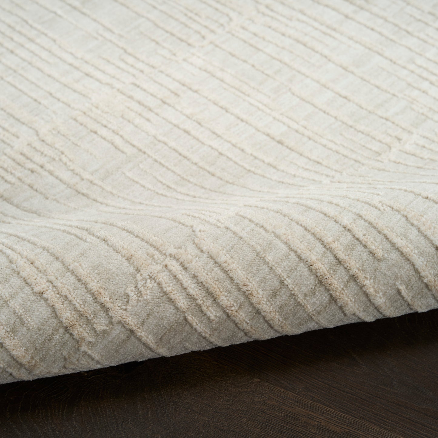 Calvin Klein CK079 Notes 3'11" x 5'11" Silver Ivory Modern Indoor Rug