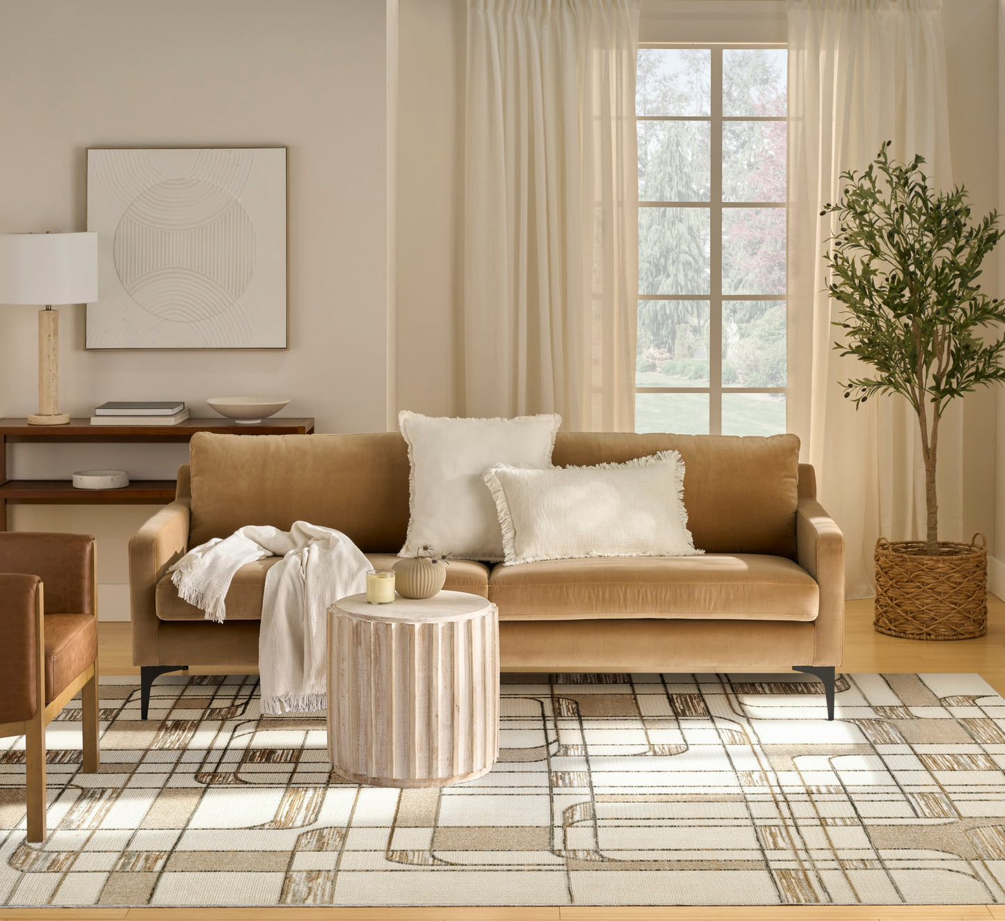 Nourison Nordic 8' x 10' Ivory Multicolor Mid-Century Modern Indoor Rug