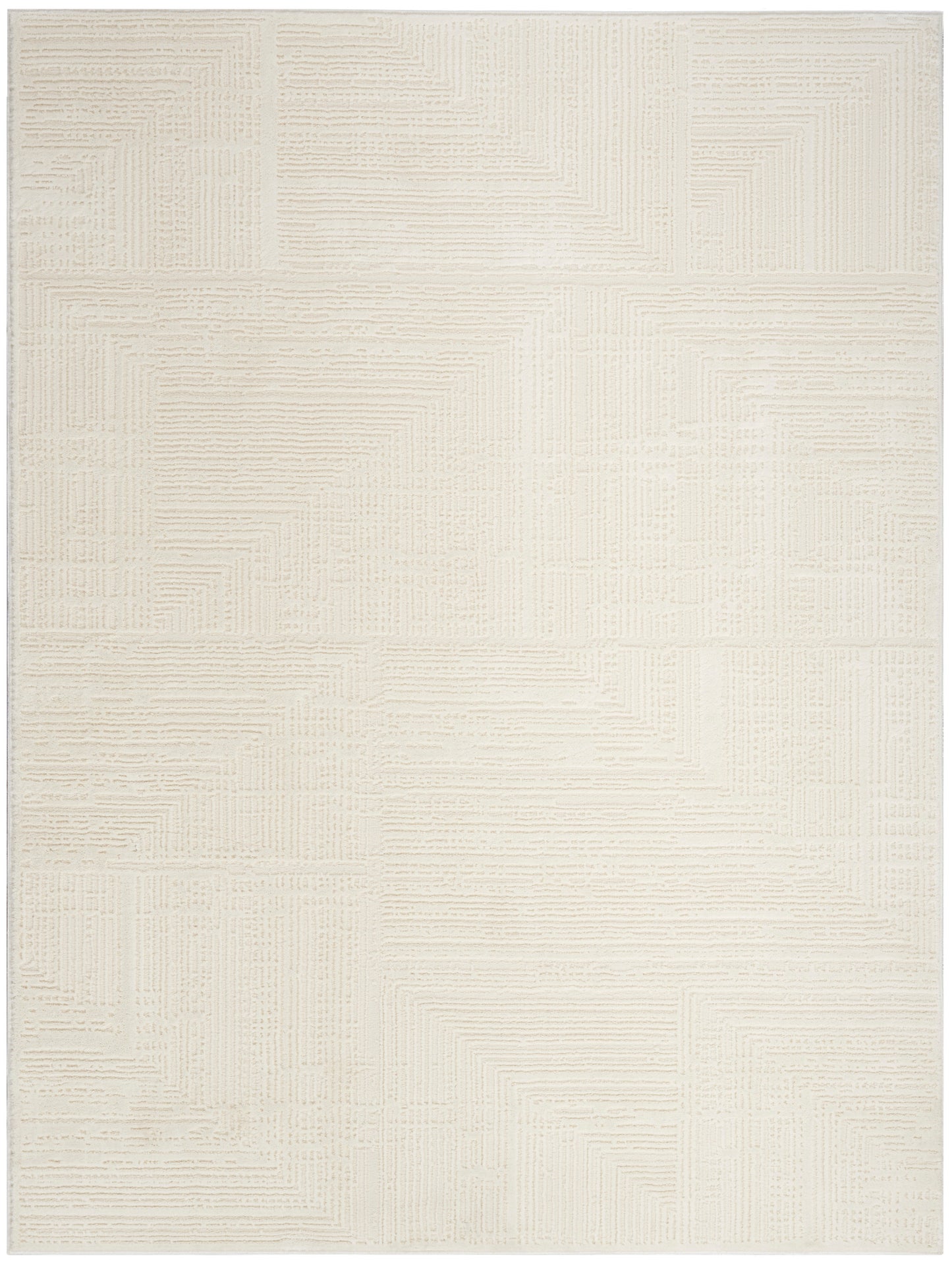 Nourison Sustainable Trends 7'10" x 9'10" Ivory Farmhouse Indoor Rug