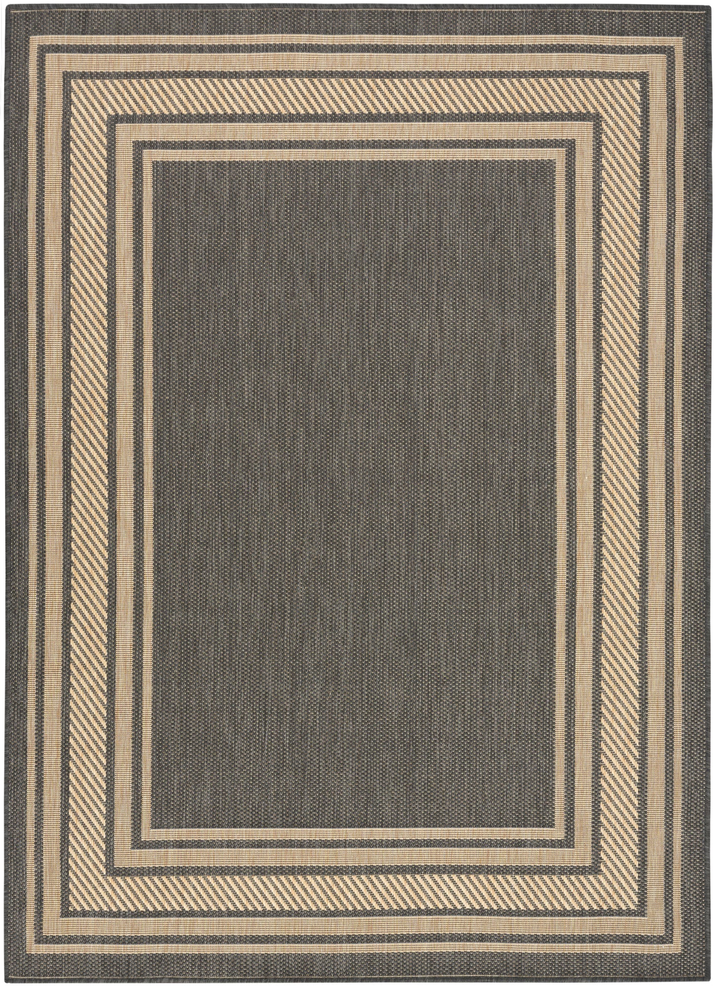 Nourison Horizon Indoor/Outdoor 5' x 7' Charcoal Modern Rug
