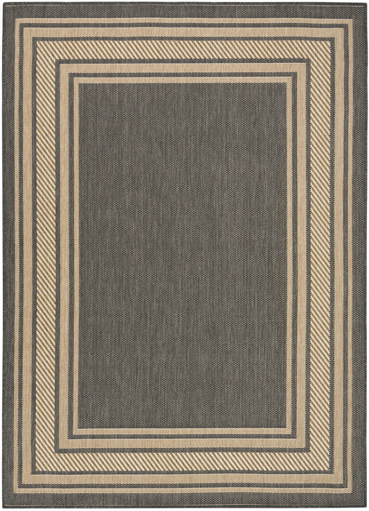 Nourison Horizon Indoor/Outdoor 5' x 7' Charcoal Modern Rug