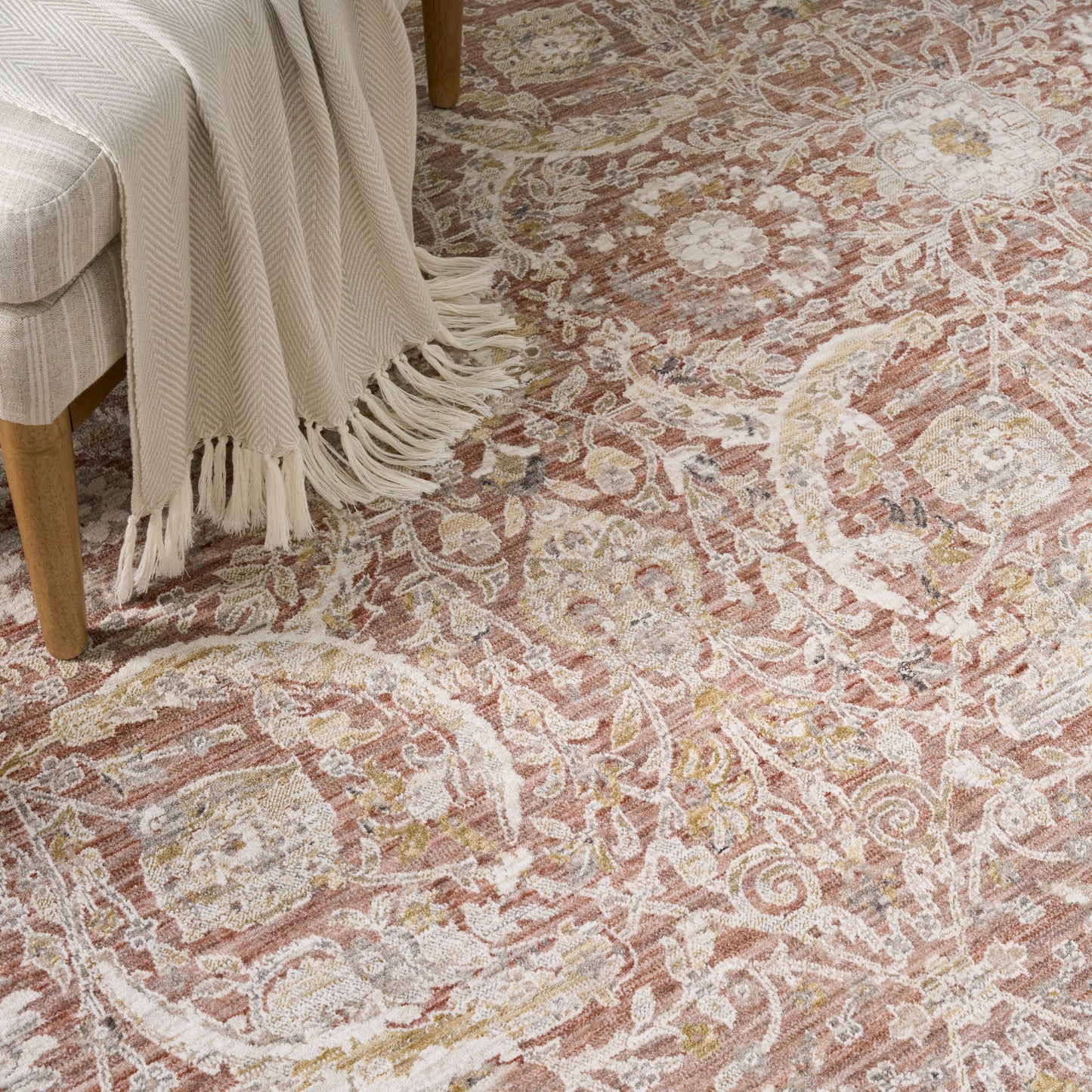 Nourison Antique Fusion 9' x 11'10" Brick Vintage Indoor Rug