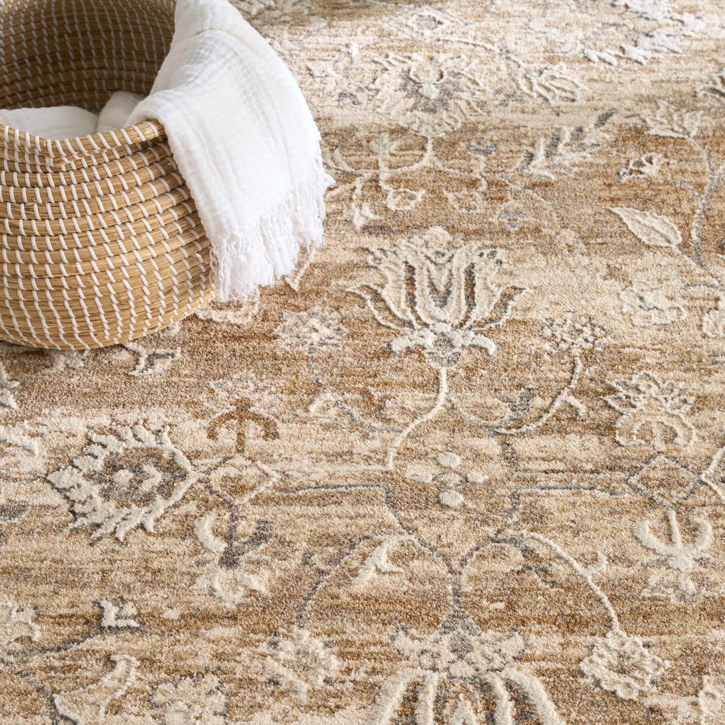 Nourison Retreat 9'6" x 13'2" Beige Vintage Indoor Rug
