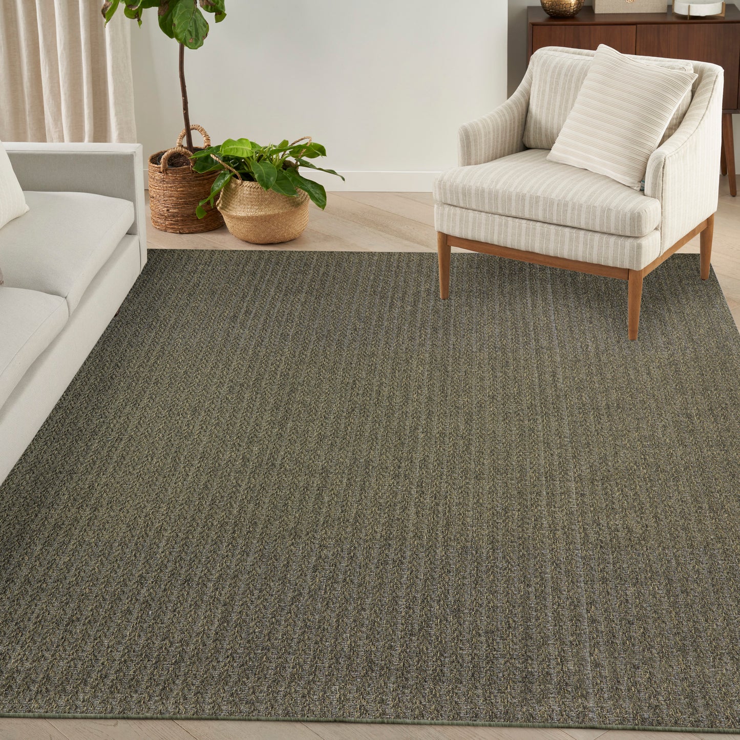 Nourison Tulum 9' x 12' Olive Outdoor Rug