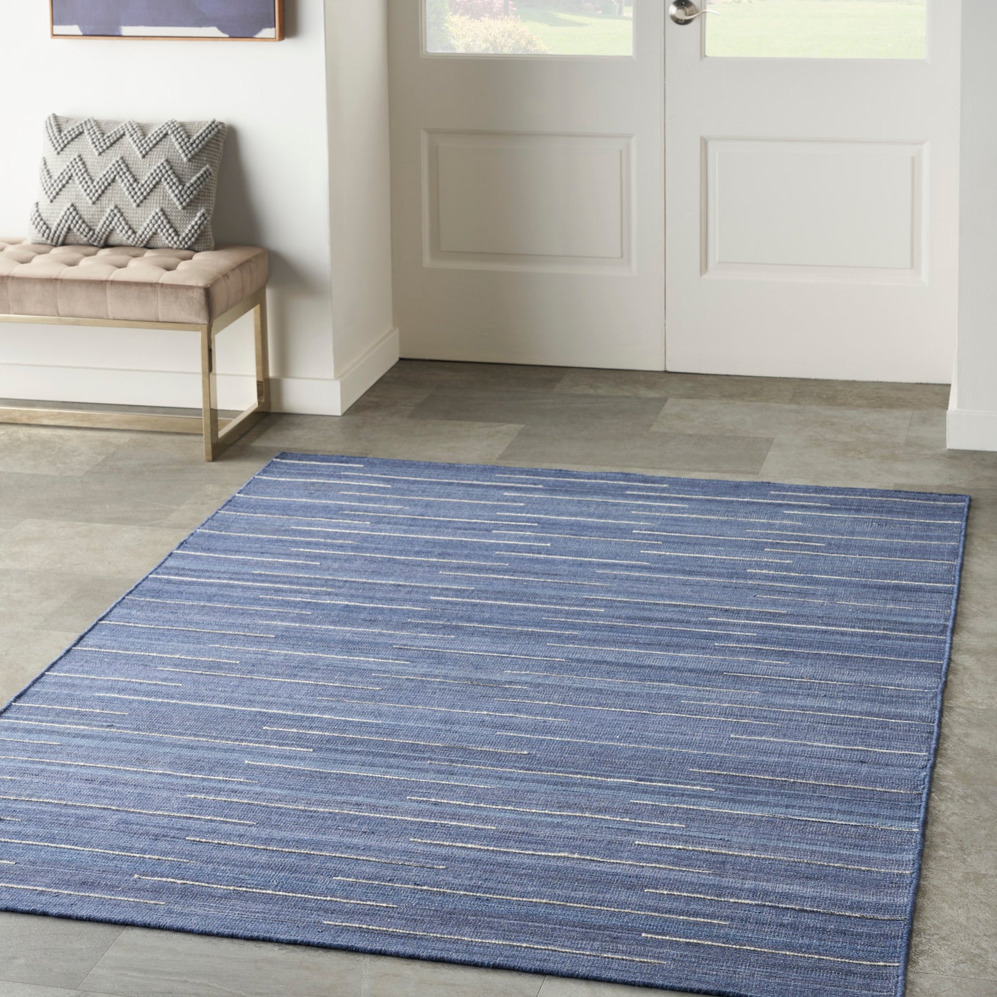 Nourison Interweave 6' x 9' Navy Modern Indoor Rug
