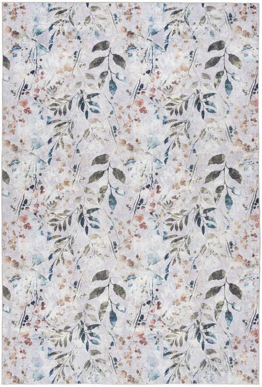 Nourison Nourison Washables 4' x 6' Grey Multicolor Contemporary Indoor Rug