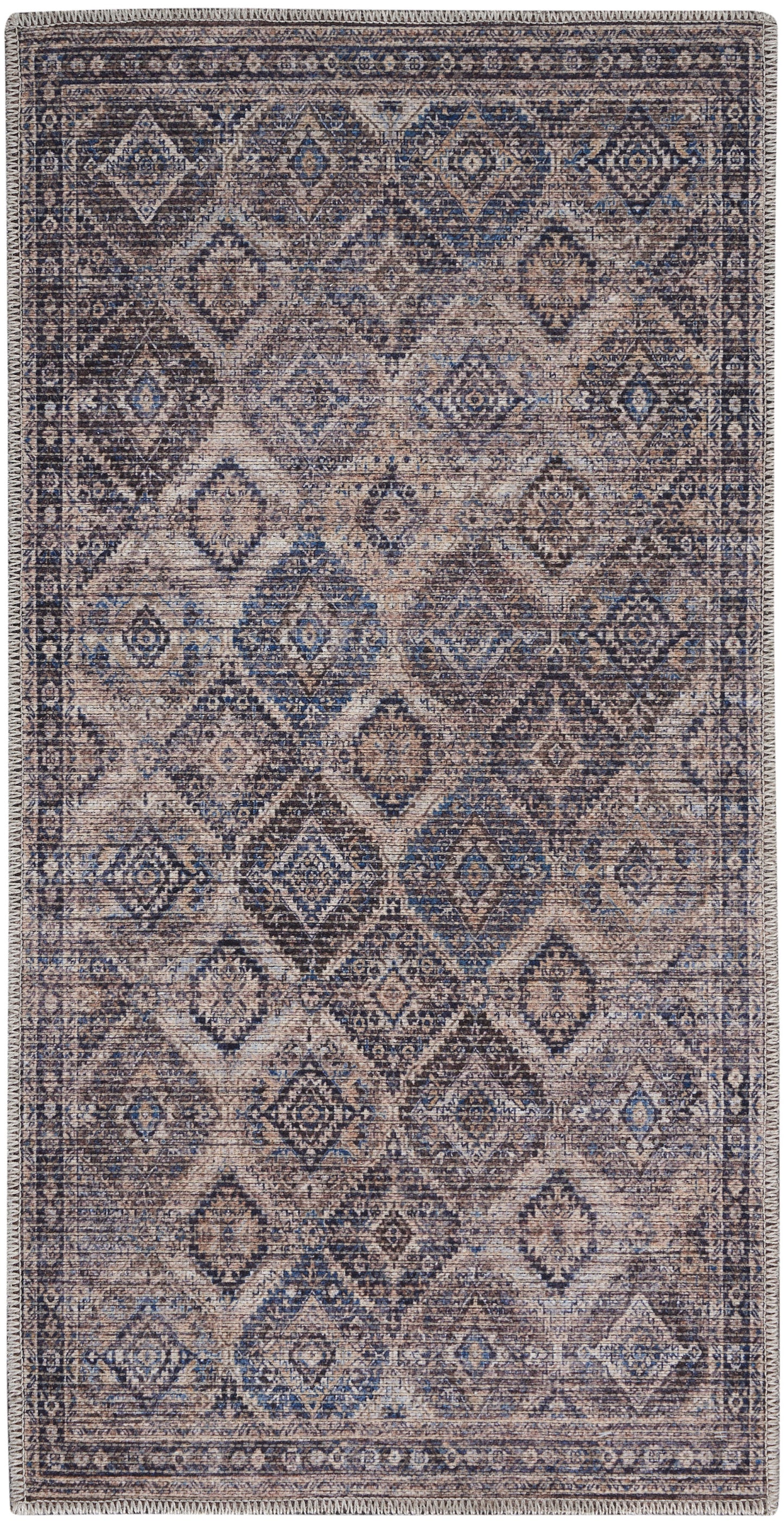 Nourison New Concept Washables 2' x 3'9" Ivory Latte Vintage Indoor Rug