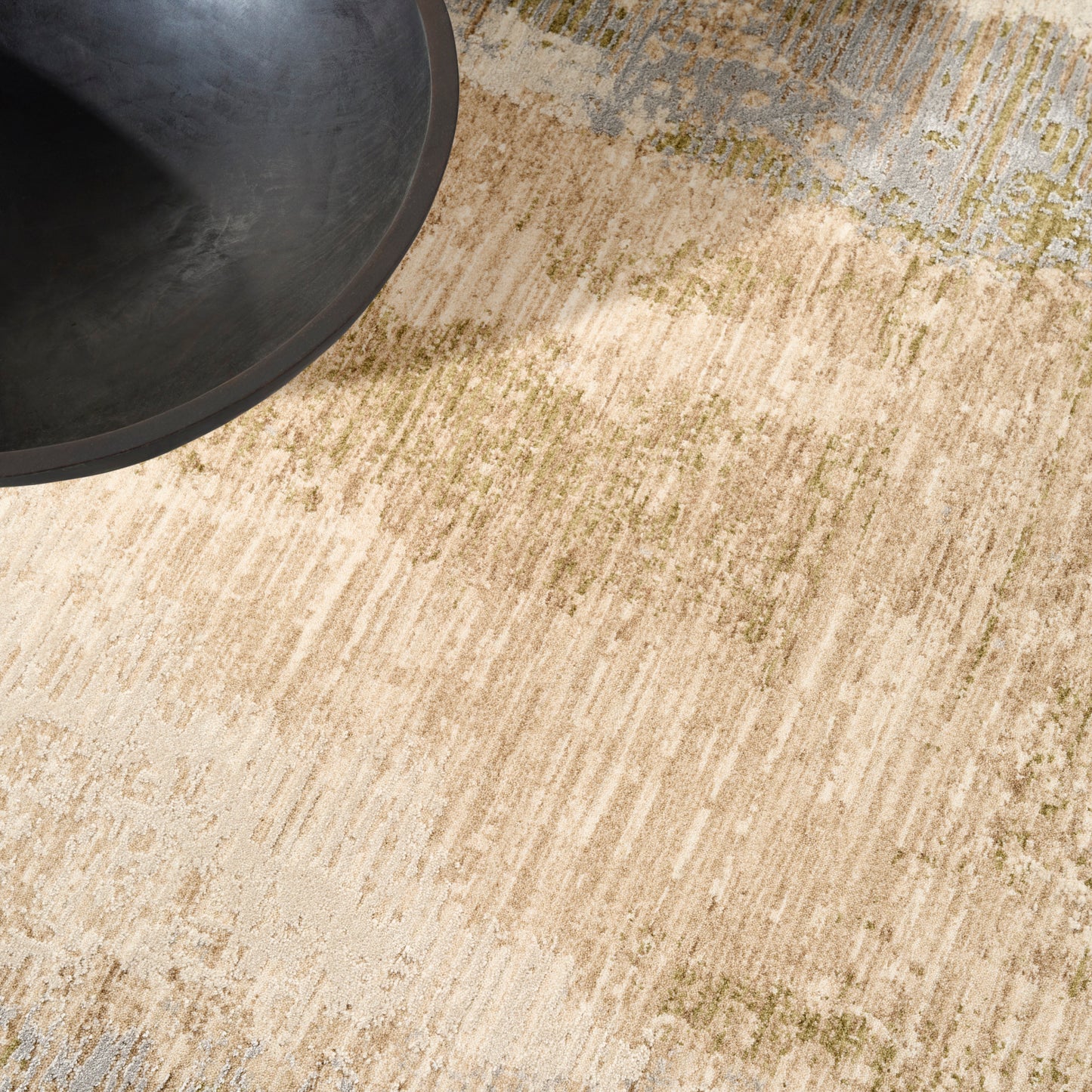 Calvin Klein CK089 Drift 7'10" x 10'2" Beige Sage Modern Indoor Rug