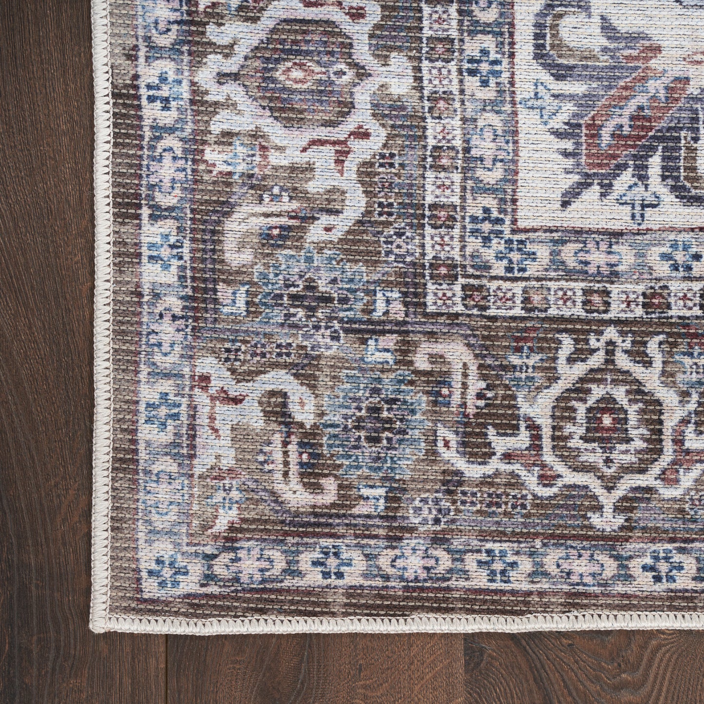Nourison New Concept Washables 2' x 3'9" Olive Ivory Vintage Indoor Rug