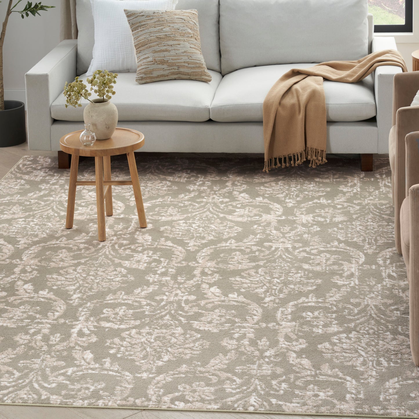 Nourison Jubilant 6' x 9' Olive Vintage Indoor Rug