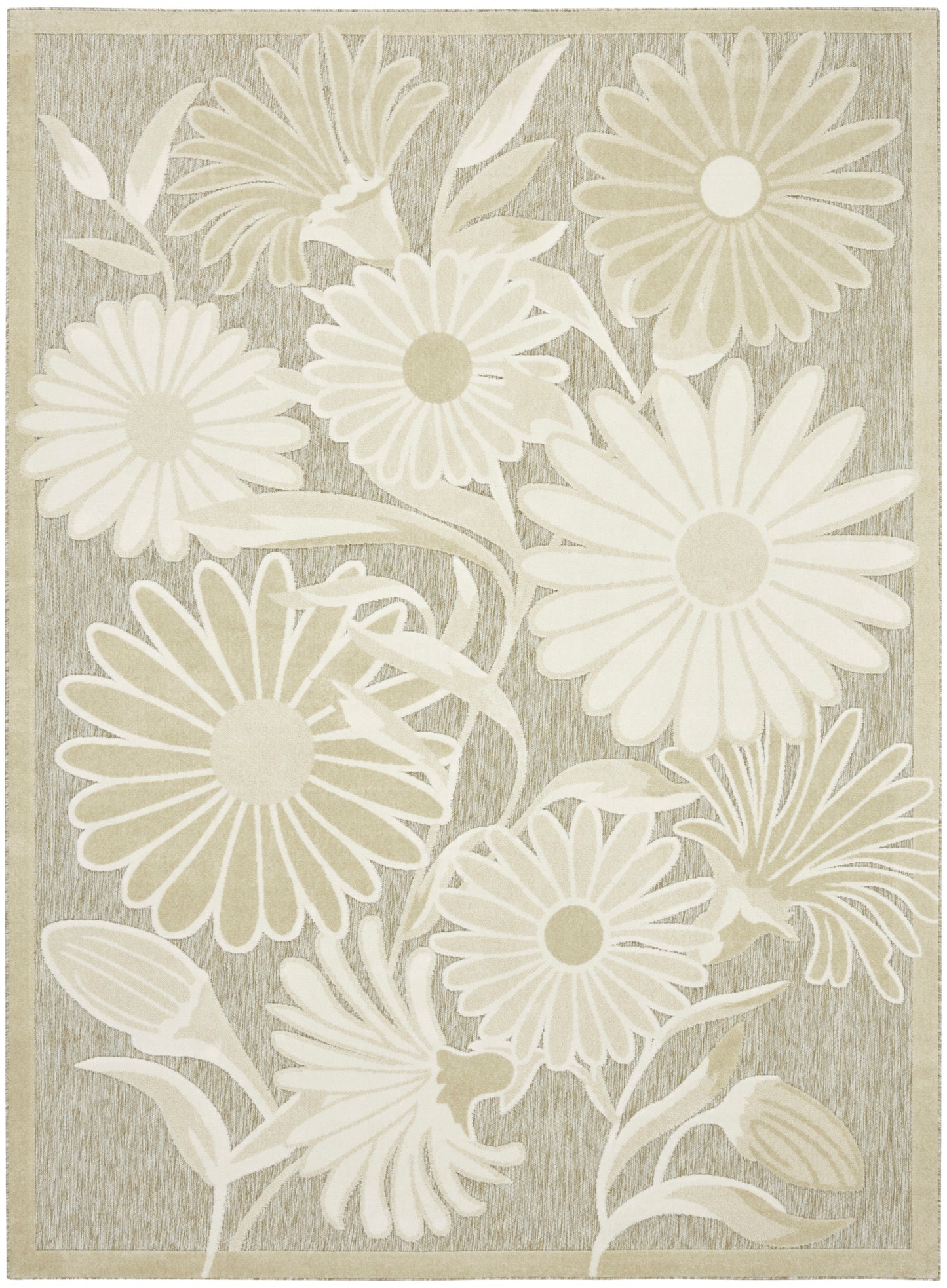 Nourison Aloha 7'10" x 10'6" Ivory Sage Outdoor Rug