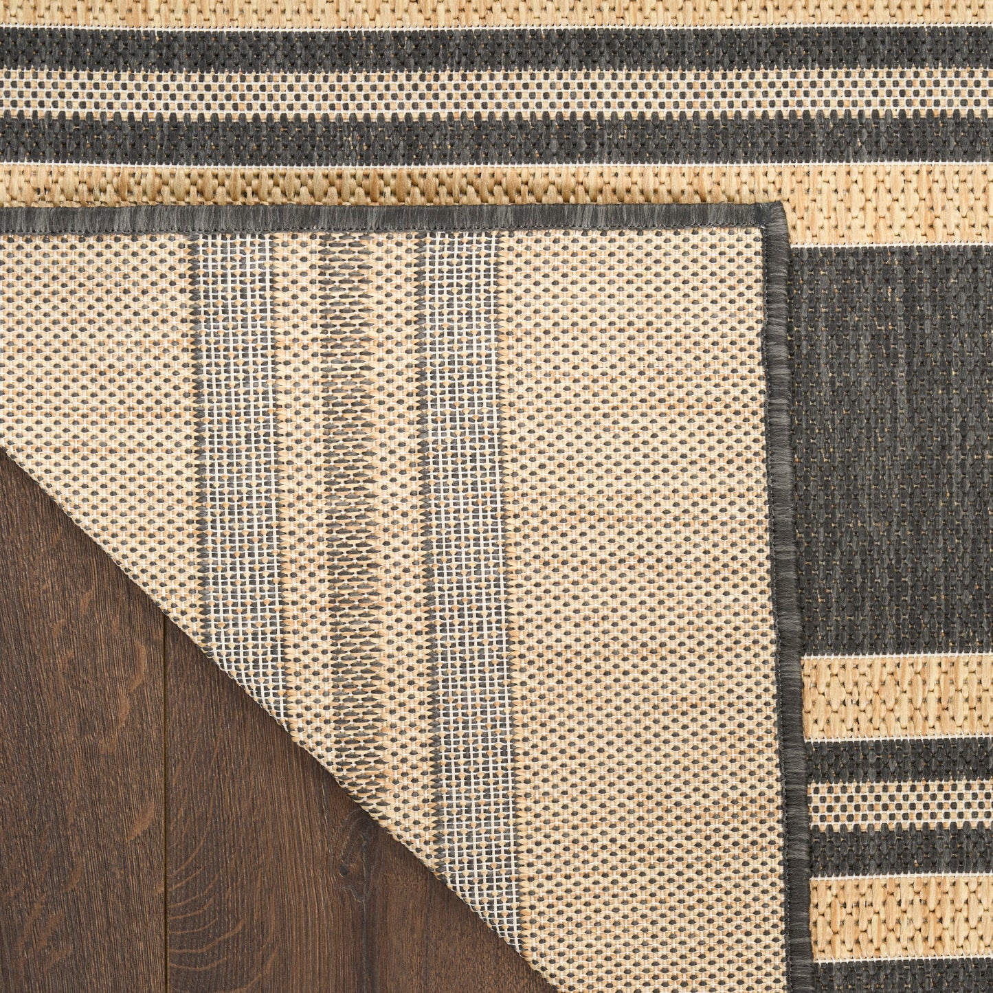 Nourison Horizon Indoor/Outdoor 6' x 9' Charcoal Modern Rug