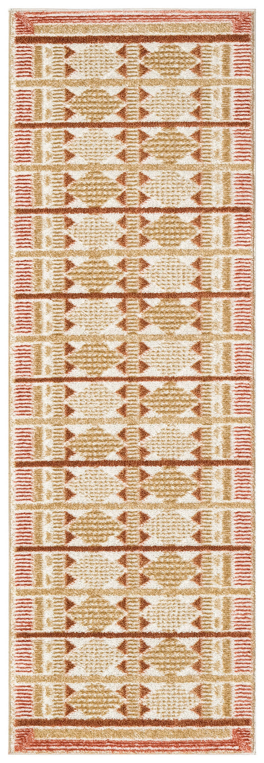 Nourison Nordic 2' x 6' Rust Modern Indoor Rug