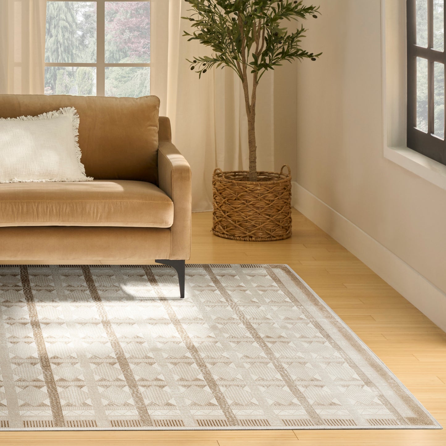 Nourison Nordic 8' x 10' Taupe Modern Indoor Rug