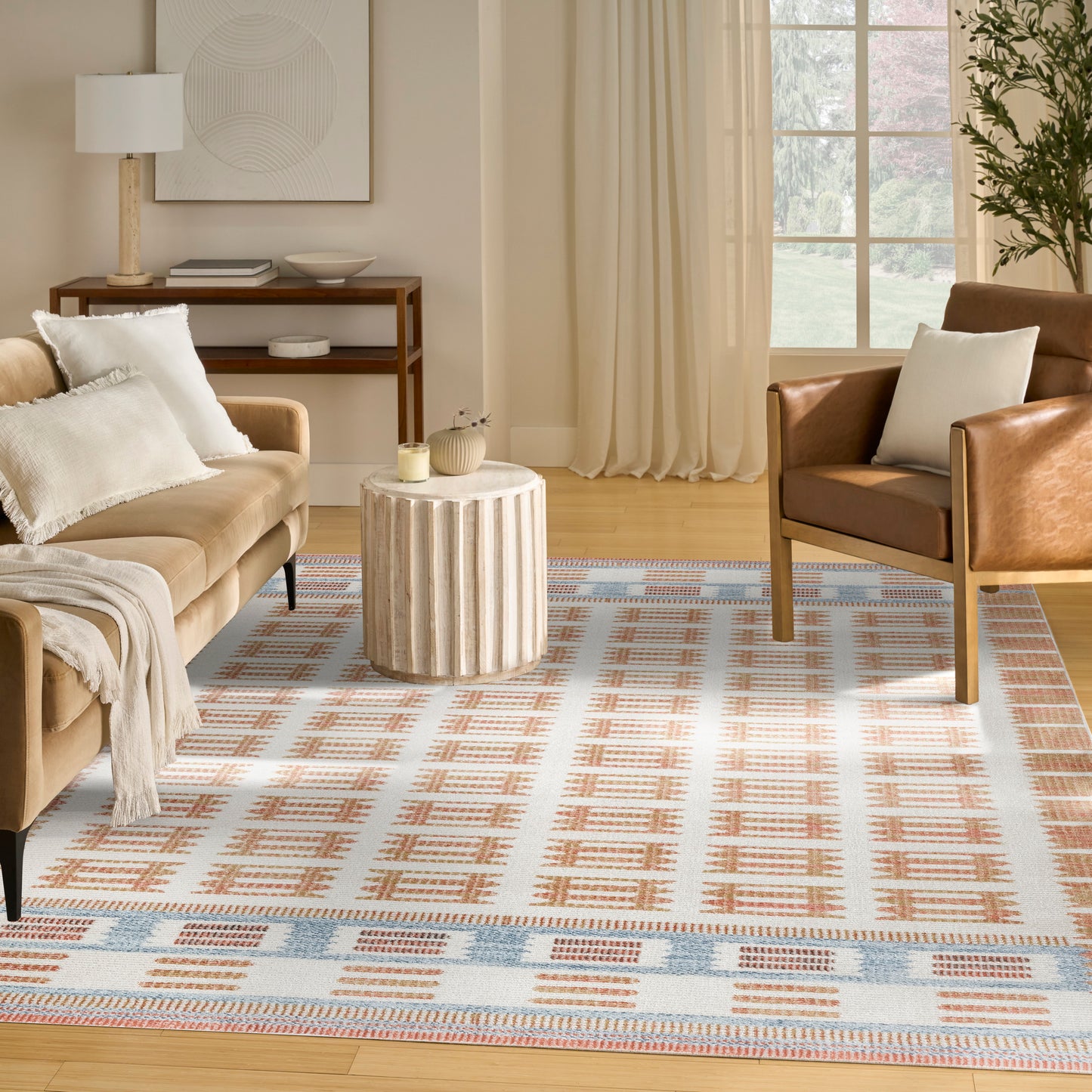Nourison Nordic 8' x 10' Ivory Rust Modern Indoor Rug