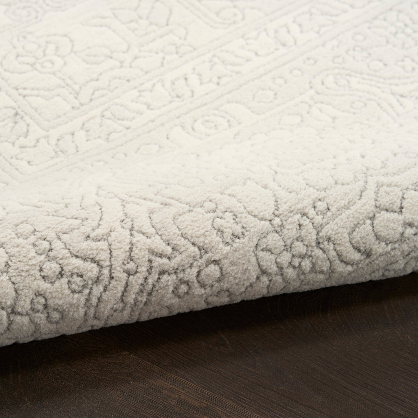 Nourison Grace 7'10" x 9'10" Ivory Light Grey Vintage Indoor Rug