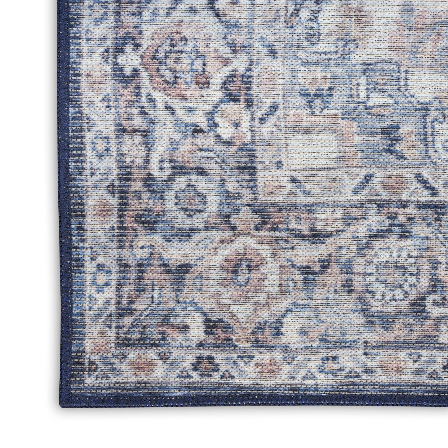 Nourison New Concept Washables 2' x 3'9" Ivory Navy Vintage Indoor Rug