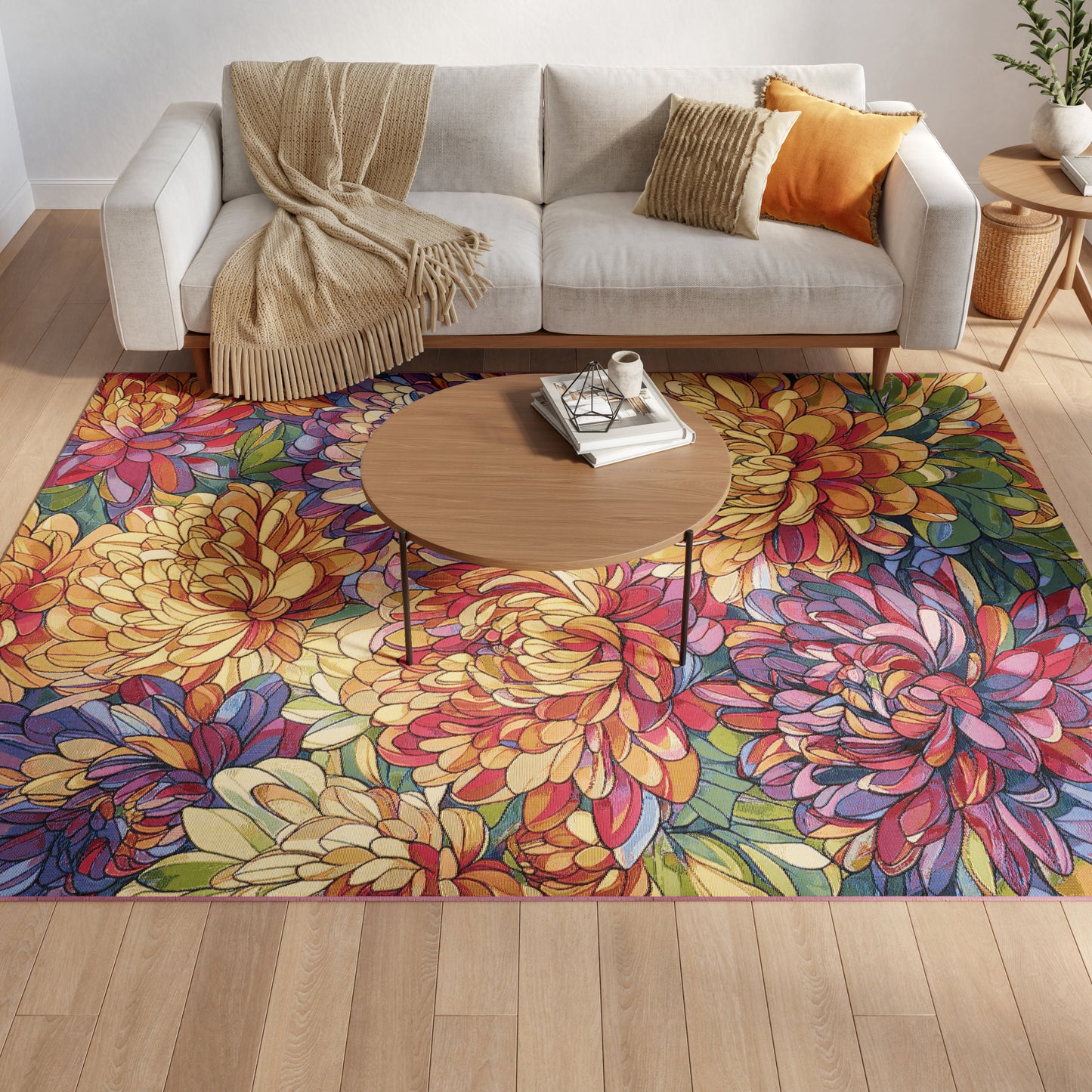 Nourison Color Splash 5'3" x 7'3" Multicolor Outdoor Rug