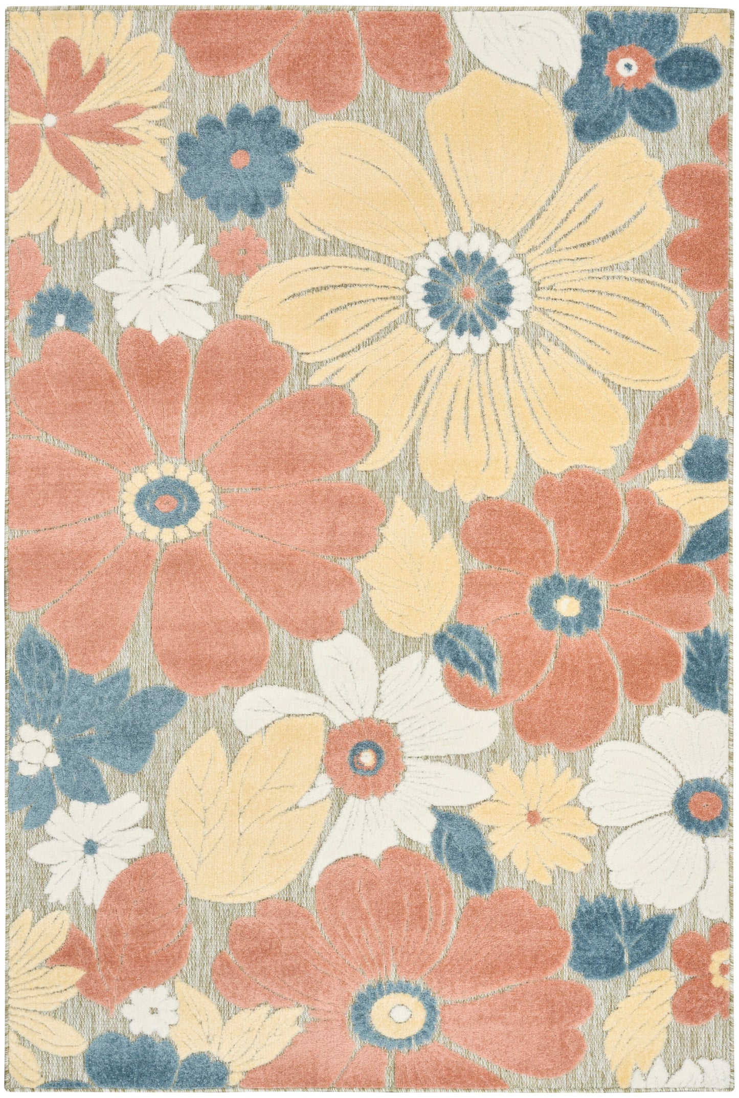 Nourison Aloha 5'3" x 7'5" Rose Modern Rug