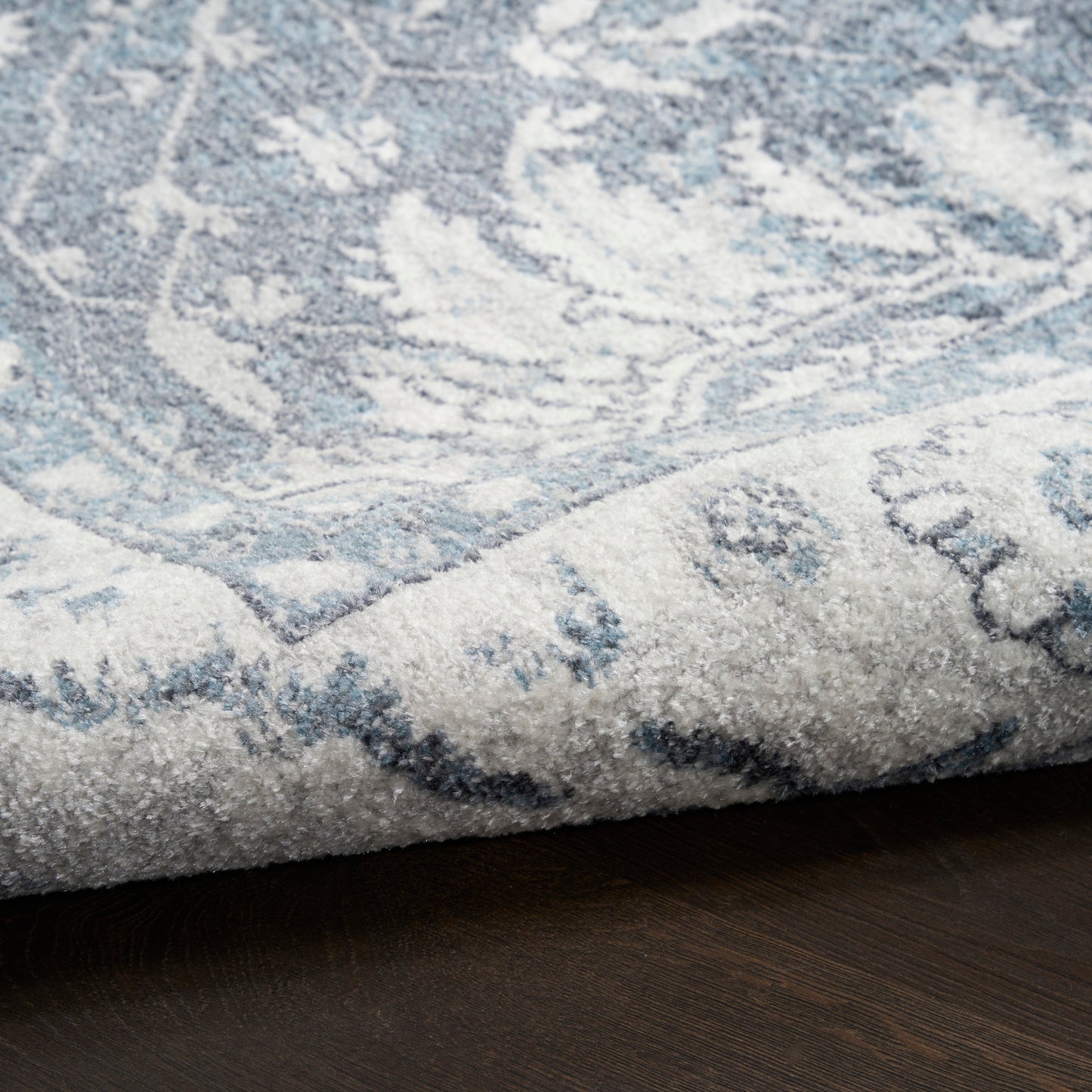 Nourison Astra Machine Washable 9' x 12' Slate Vintage Indoor Rug