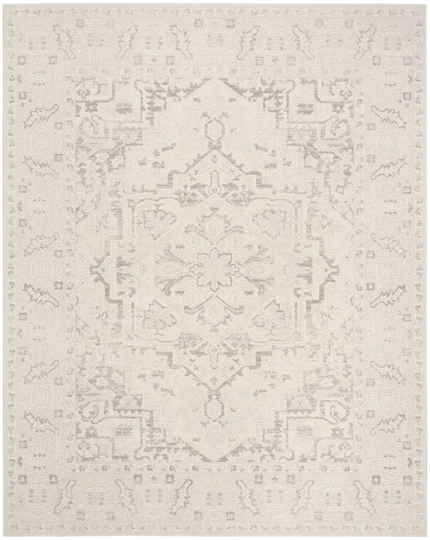 Nourison Grace 7'10" x 9'10" Grey Vintage Indoor Rug