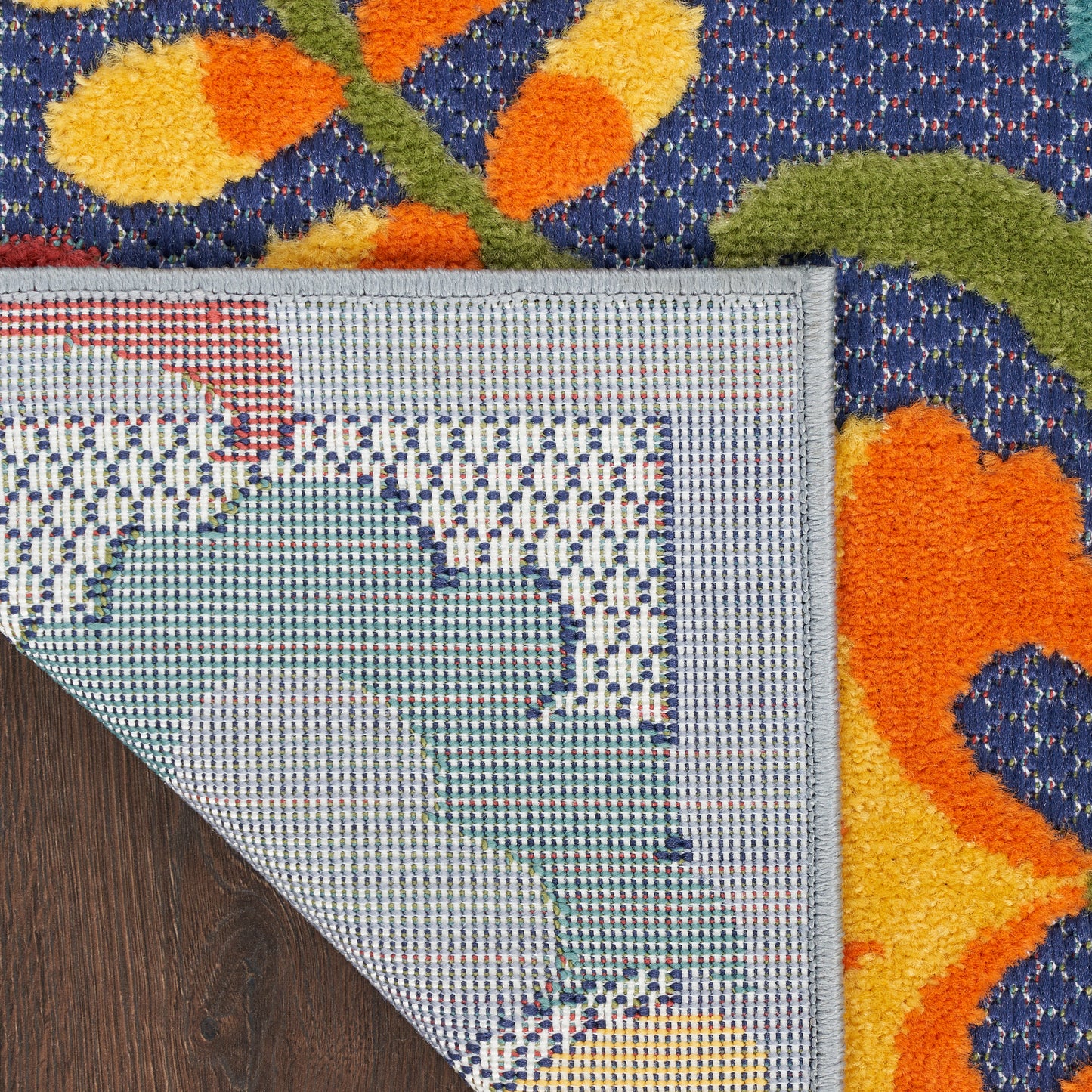 Nourison Aloha 2' x 3' Navy Multicolor Outdoor Rug