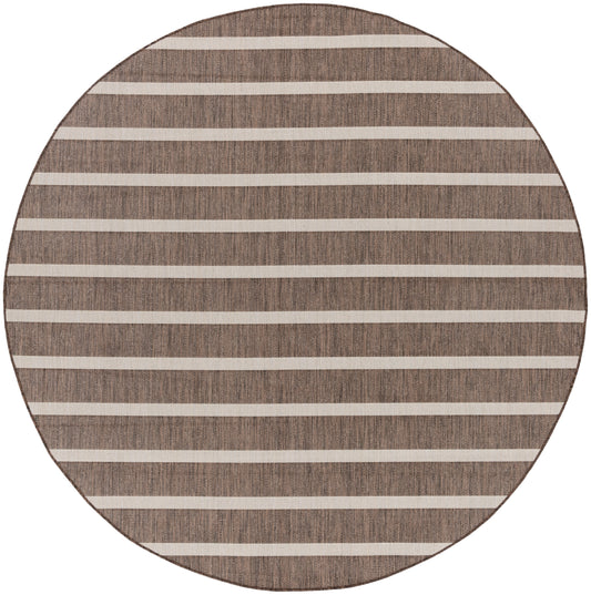 Nourison Positano 8' x Round Natural Ivory Modern Rug