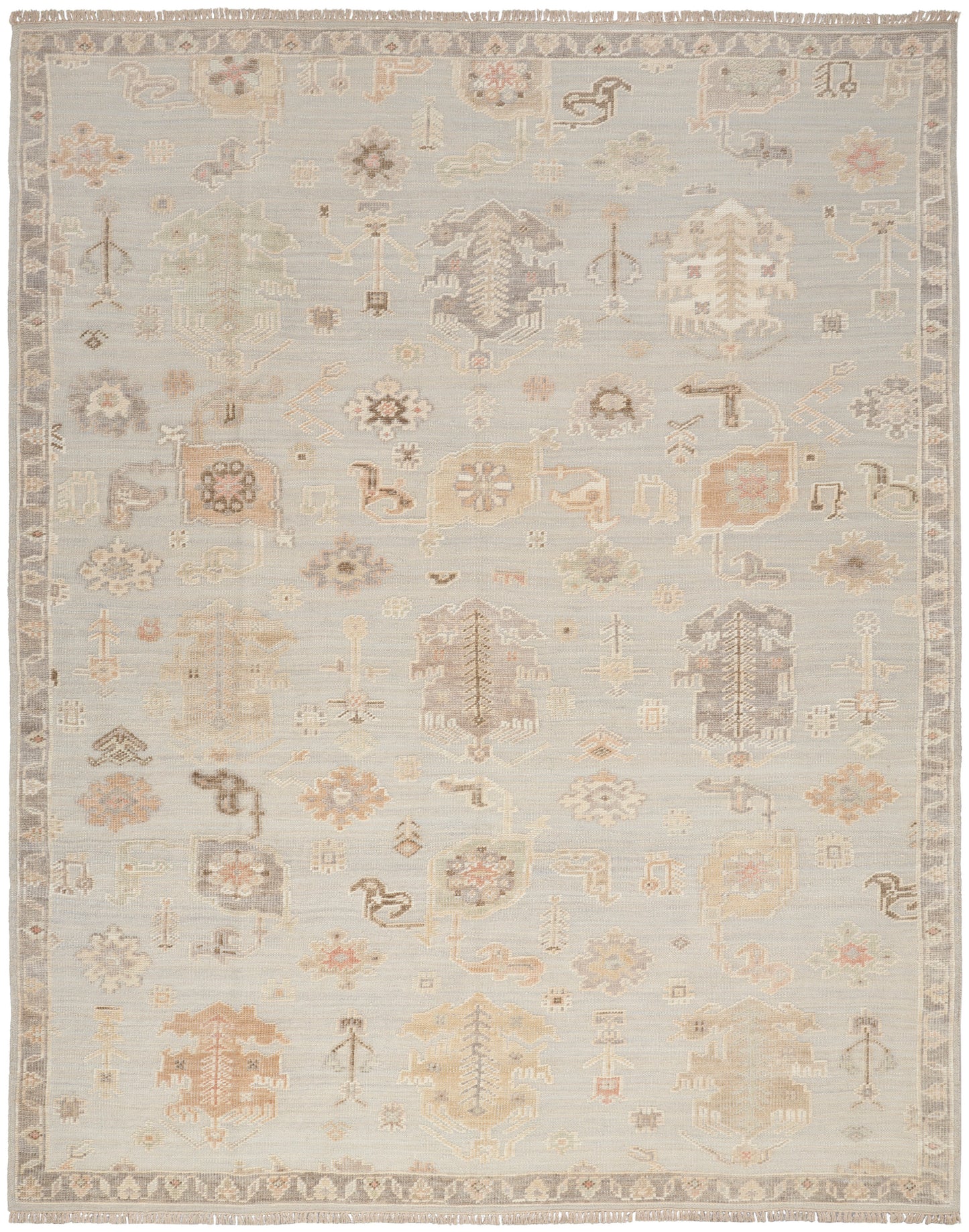 Nourison Whispers 9' x 12' Light Blue Vintage Indoor Rug