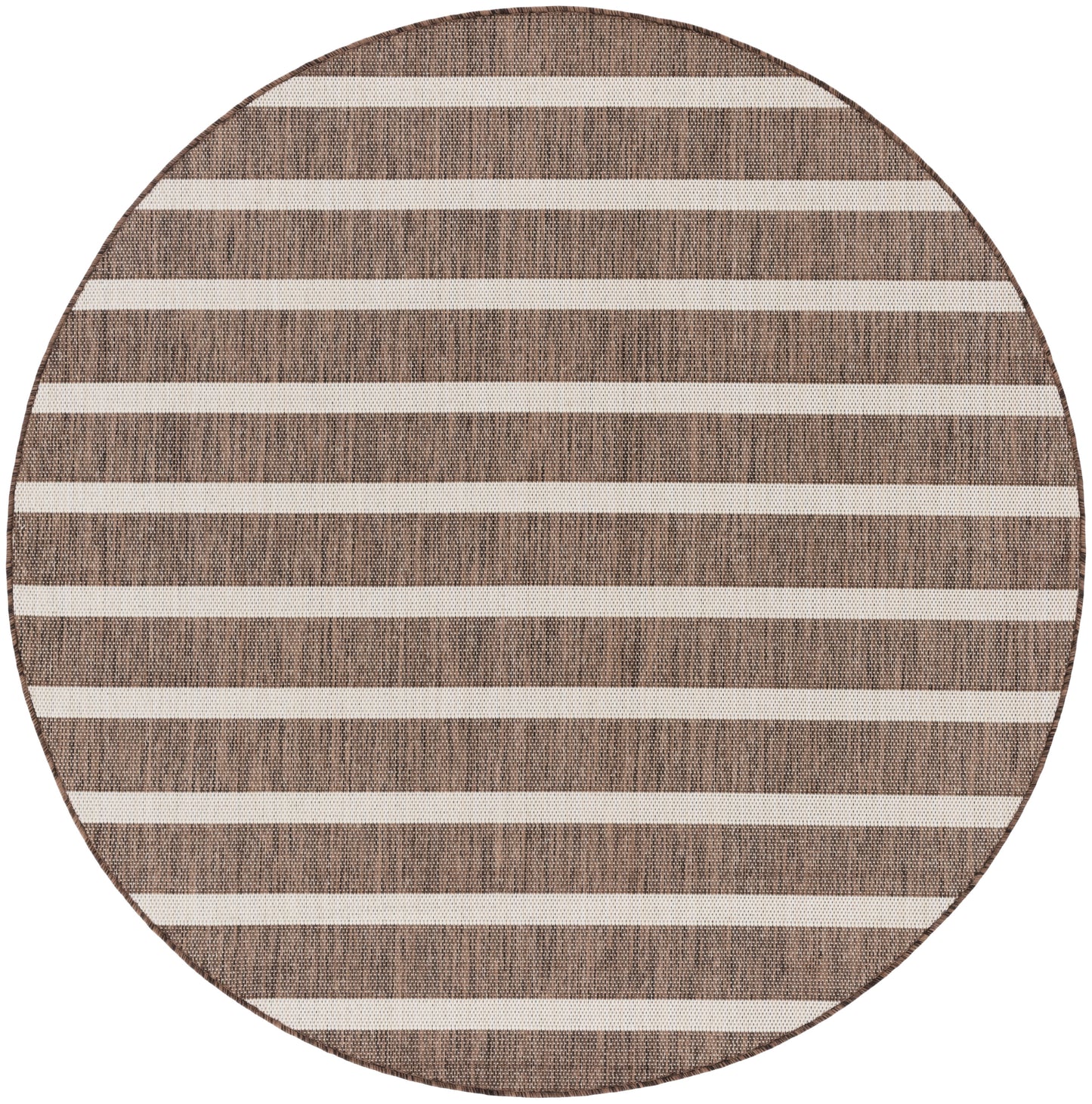 Nourison Positano 6' x Round Natural Ivory Modern Rug