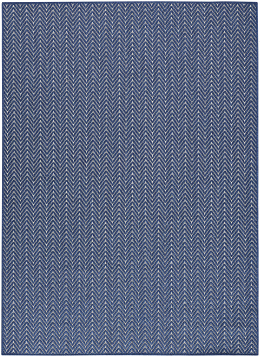 Nourison Horizon Indoor/Outdoor 6' x 9' Navy Modern Rug
