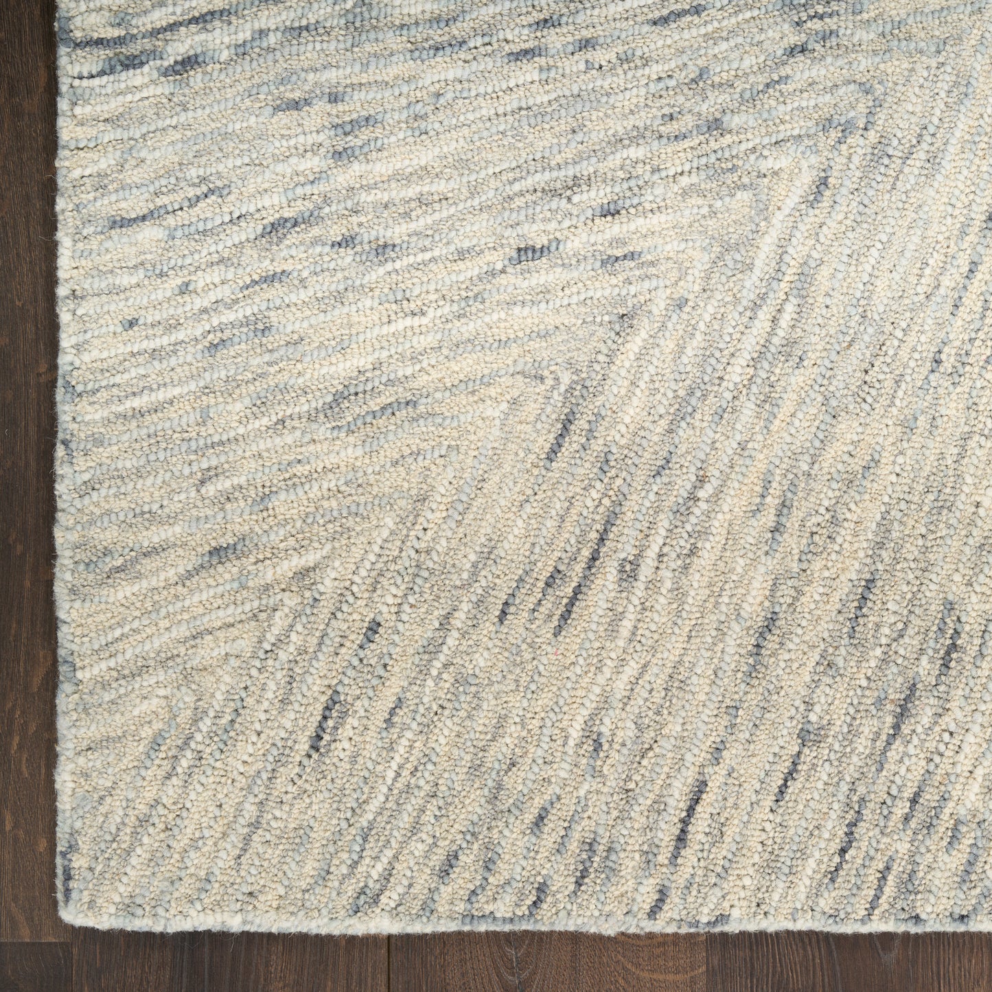 DKNY Pure Angles 2'3" x 7'6" Grey Modern Indoor Rug