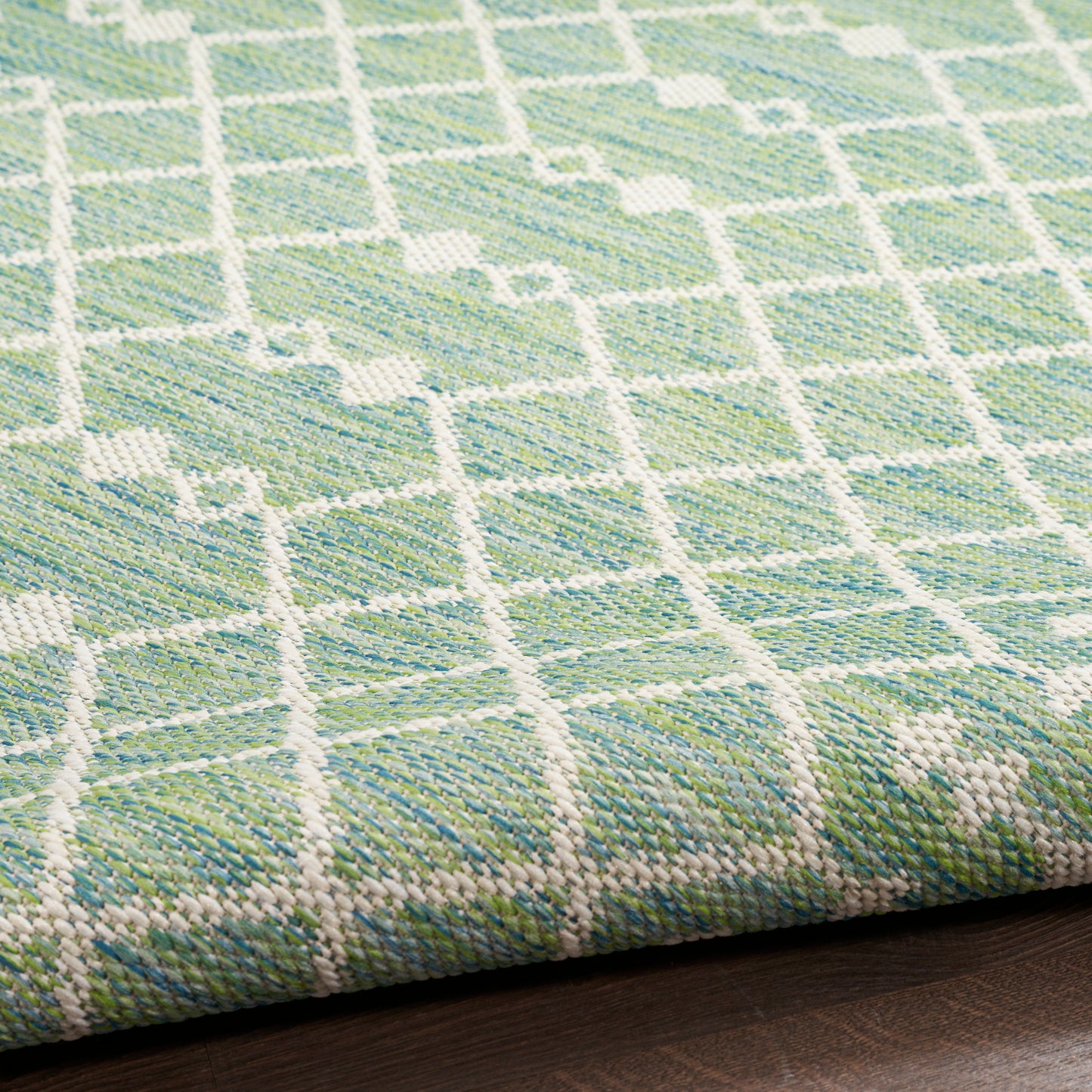 Nourison Positano 2'2" x 8' Blue Green Modern Rug