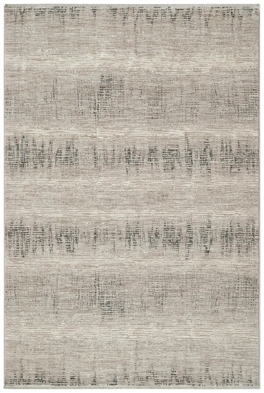 Calvin Klein CK079 Notes 3'11" x 5'11" Ivory Charcoal Modern Indoor Rug
