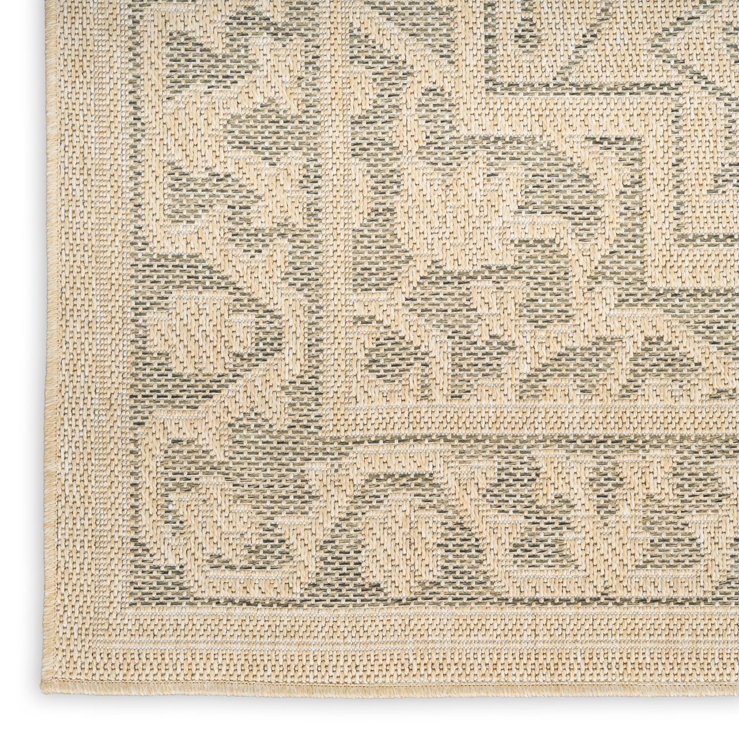 Nourison Tulum 8' x 10' Taupe Olive Outdoor Rug