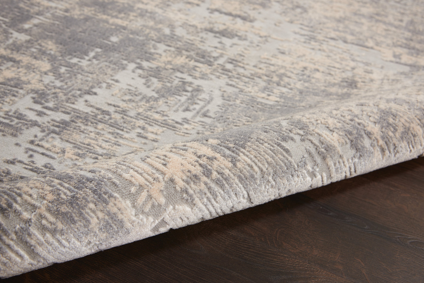 Nourison Rustic Textures 3'11" x 5'11" Ivory/Silver Modern Indoor Rug