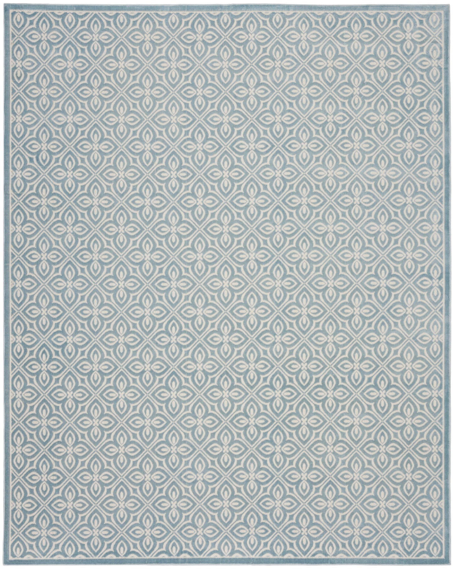 Nourison Washable Charm 8' x 10' Blue Ivory Contemporary Indoor Rug