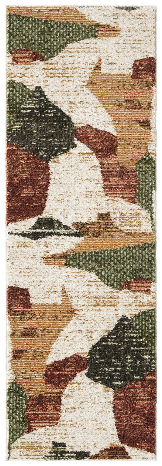 Nourison Nordic 2' x 6' Beige Multi Modern Indoor Rug