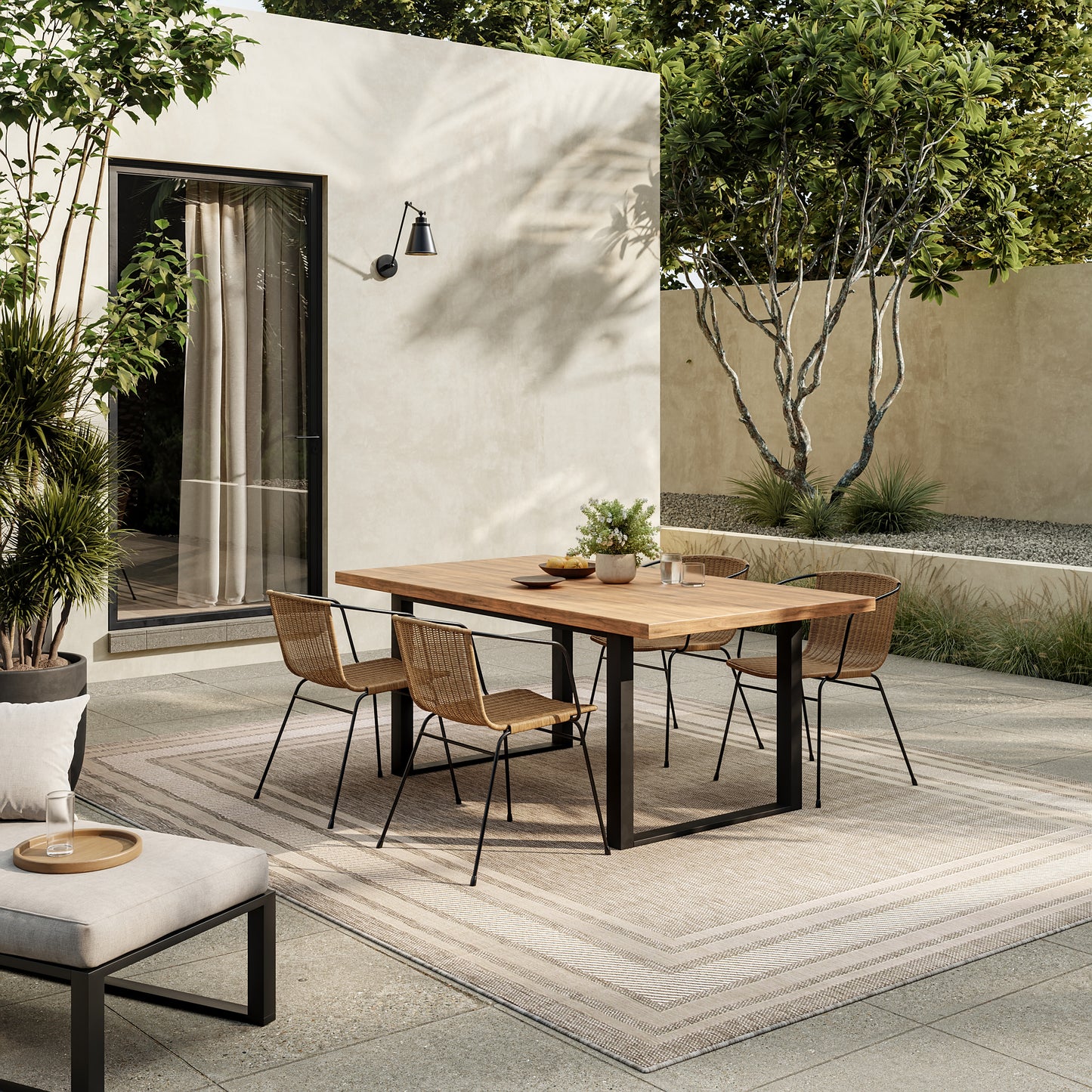 Nourison Horizon Indoor/Outdoor 9' x 12' Grey Modern Rug