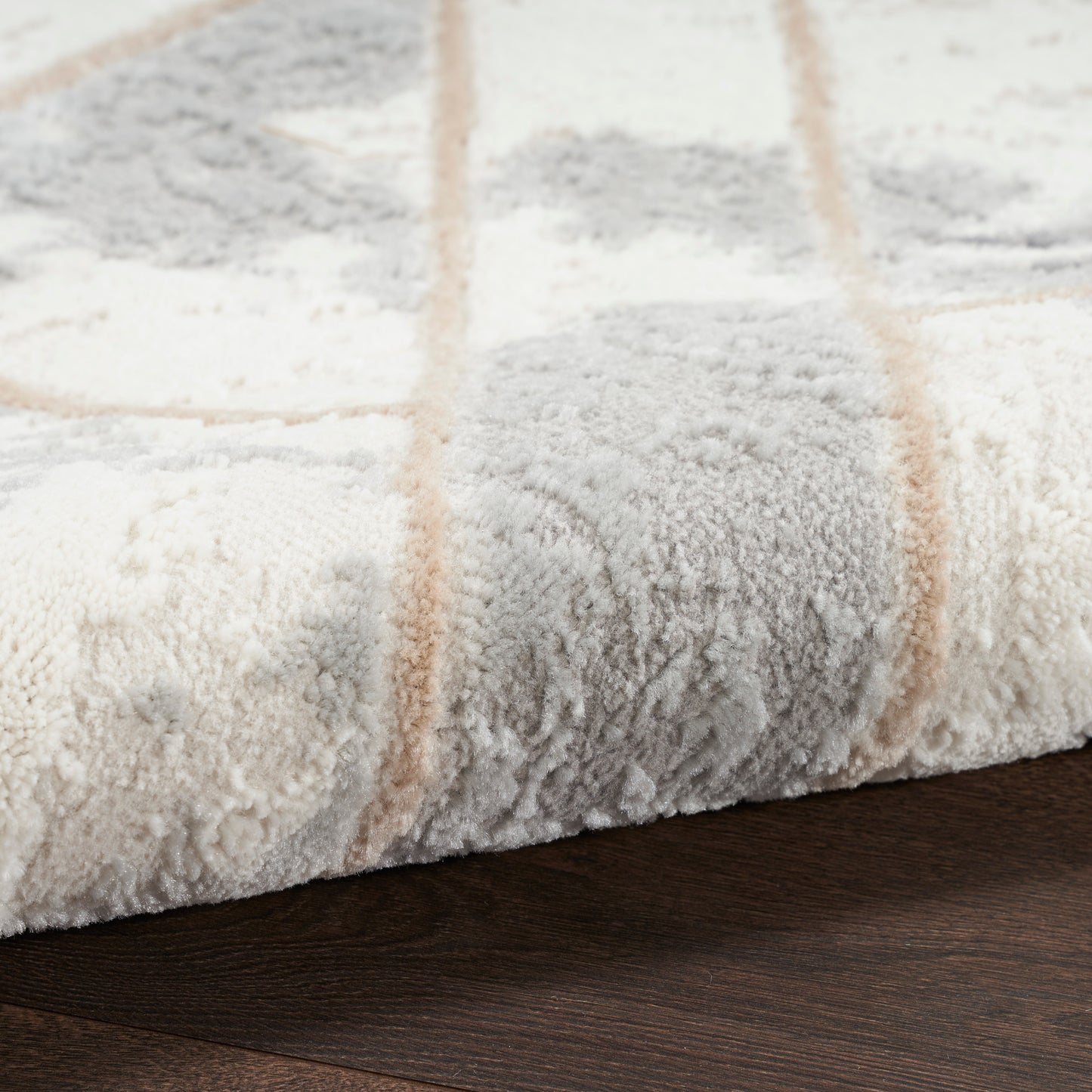 Nourison Elation 4' x 6' Ivory Grey Modern Indoor Rug