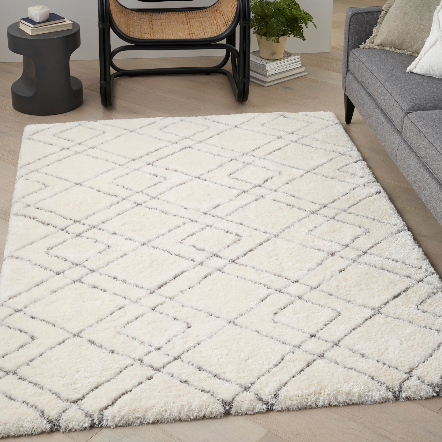 Nourison Dreamy Shag 4' x 6' Ivory Shag Indoor Rug