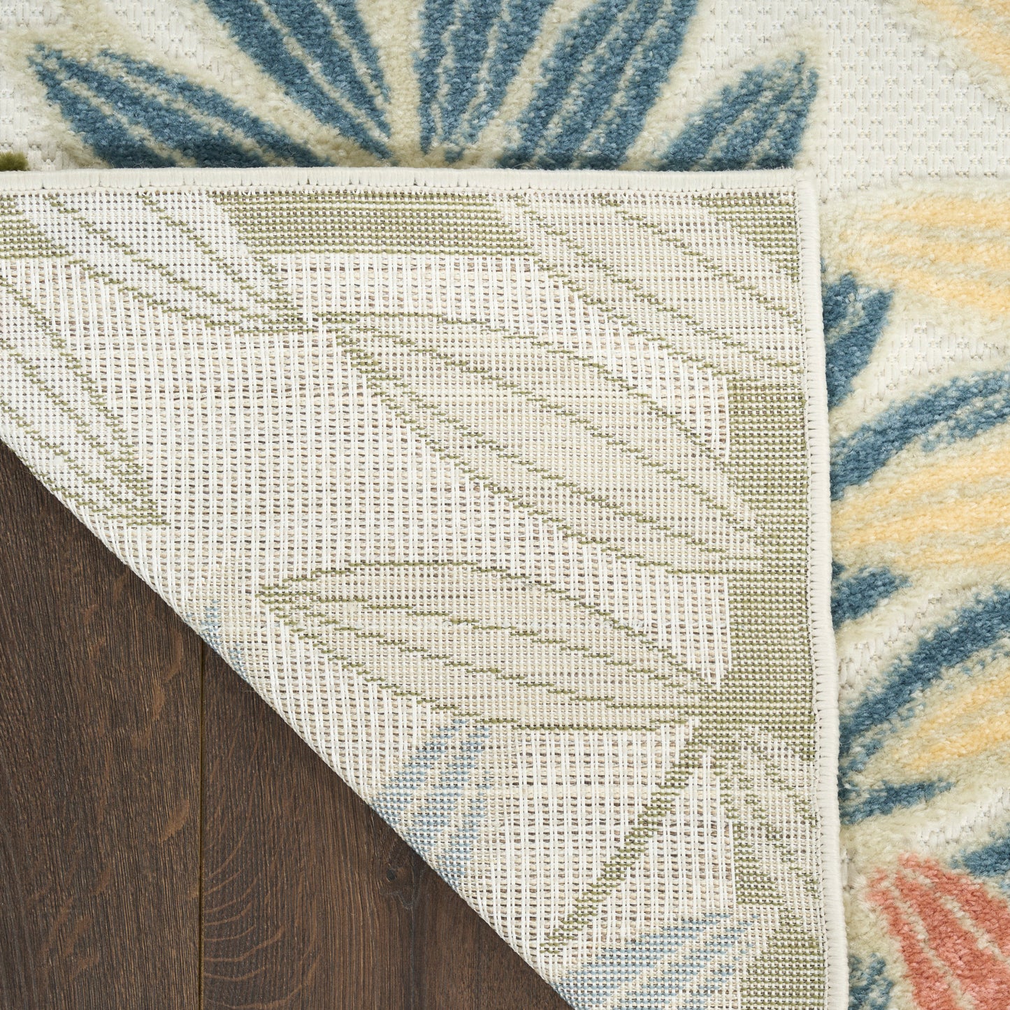 Nourison Aloha 5'3" x 7'5" Ivory Rose Modern Rug