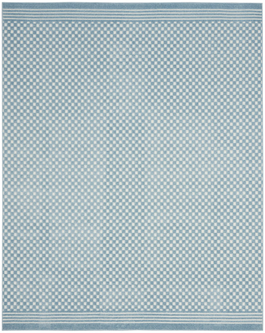 Nourison Care Free 7'10" x 9'10" Blue Modern Indoor Rug