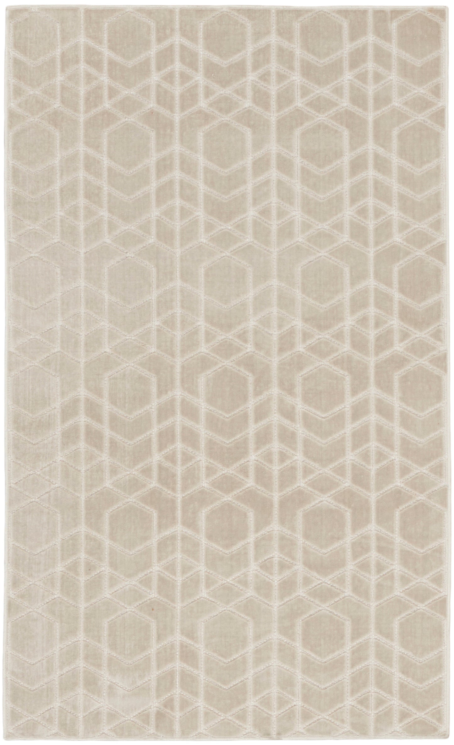 Nourison Washable Charm 2' x 3' Silver Ivory Modern Indoor Rug