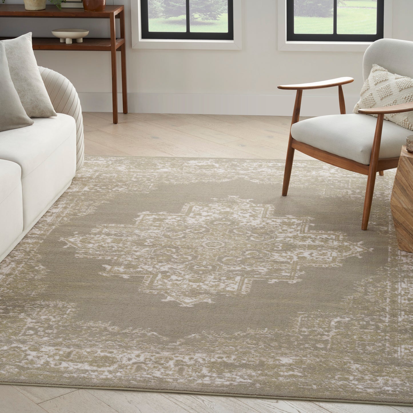 Nourison Grafix 6' x 9' Olive Vintage Indoor Rug