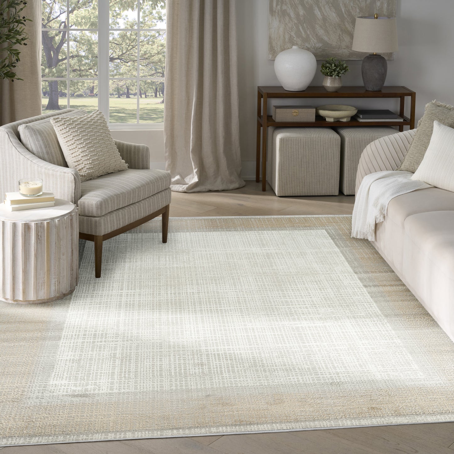 Nourison Dekor 7'10" x 9'10" Grey Modern Indoor Rug